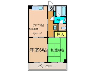 コーポ萩原の物件間取画像